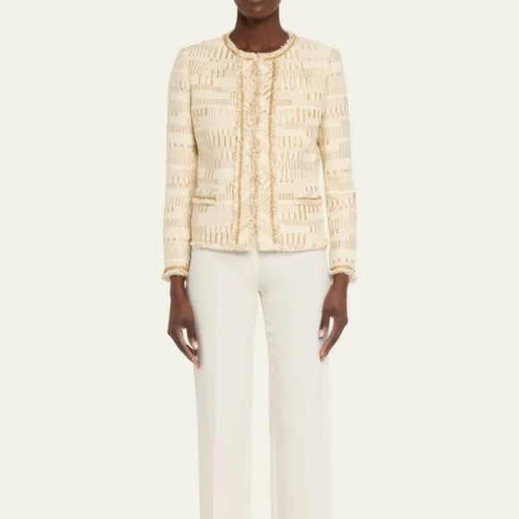 Kobi Halperin Kosta Metallic Chain-Trim Jacket